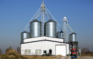 agriculture building with silos